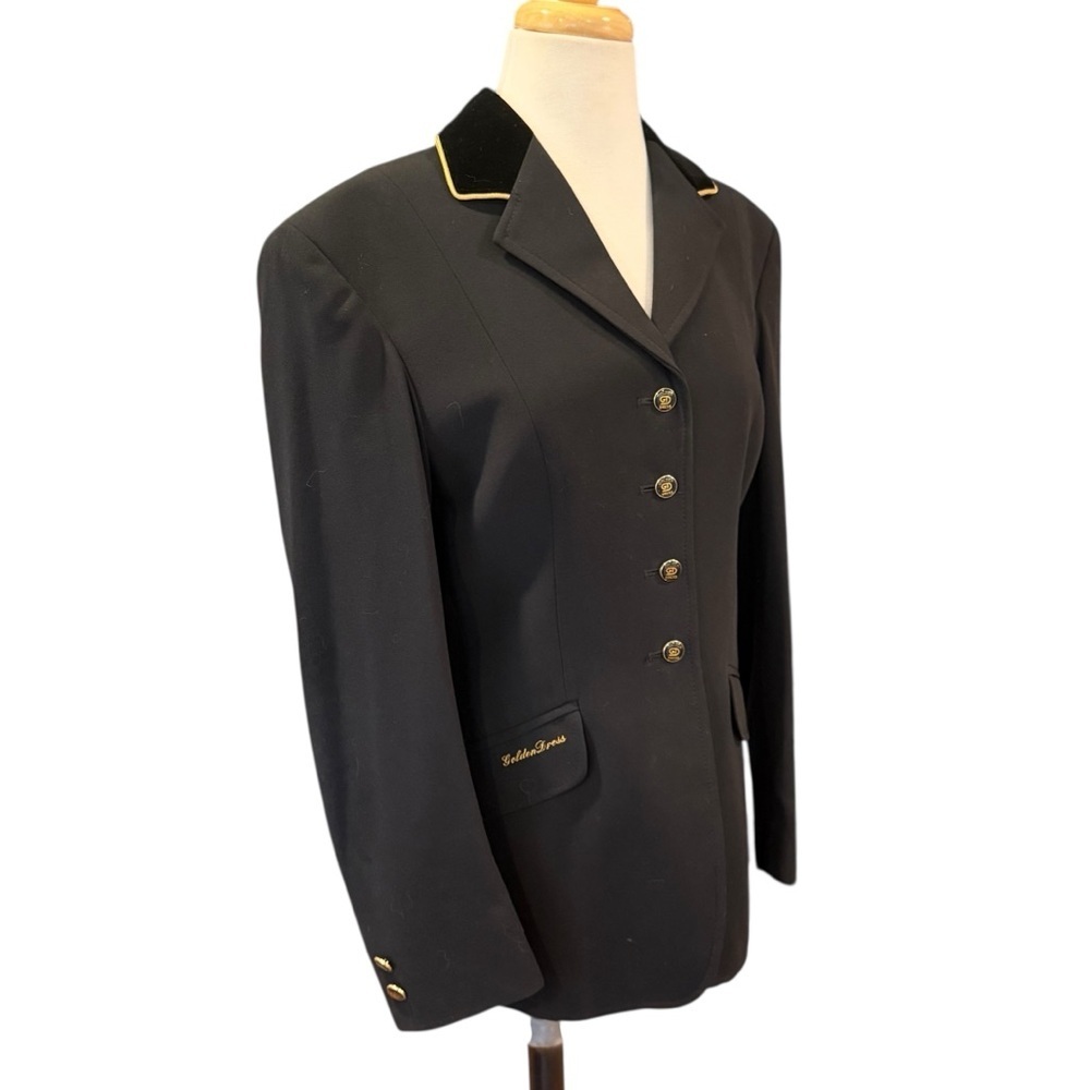 Vintage Golden Dress Black Equestrian Show Jacket Made in Germany Size 14 - Picture 2 of 16